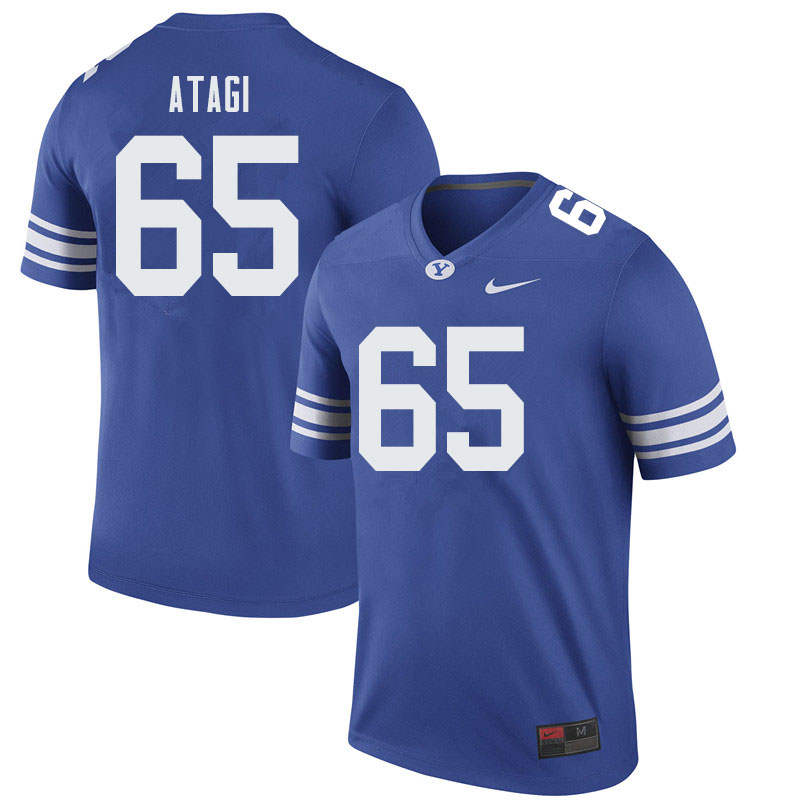 Men #65 Ethan Atagi BYU Cougars College Football Jerseys Sale-Royal - Click Image to Close